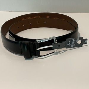 (B38) Allen Edmonds Black Midland Ave Mens Dress Belt Size 97 / 38 Made in USA
